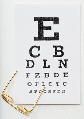 Dollhouse Miniature Eye Test Kit